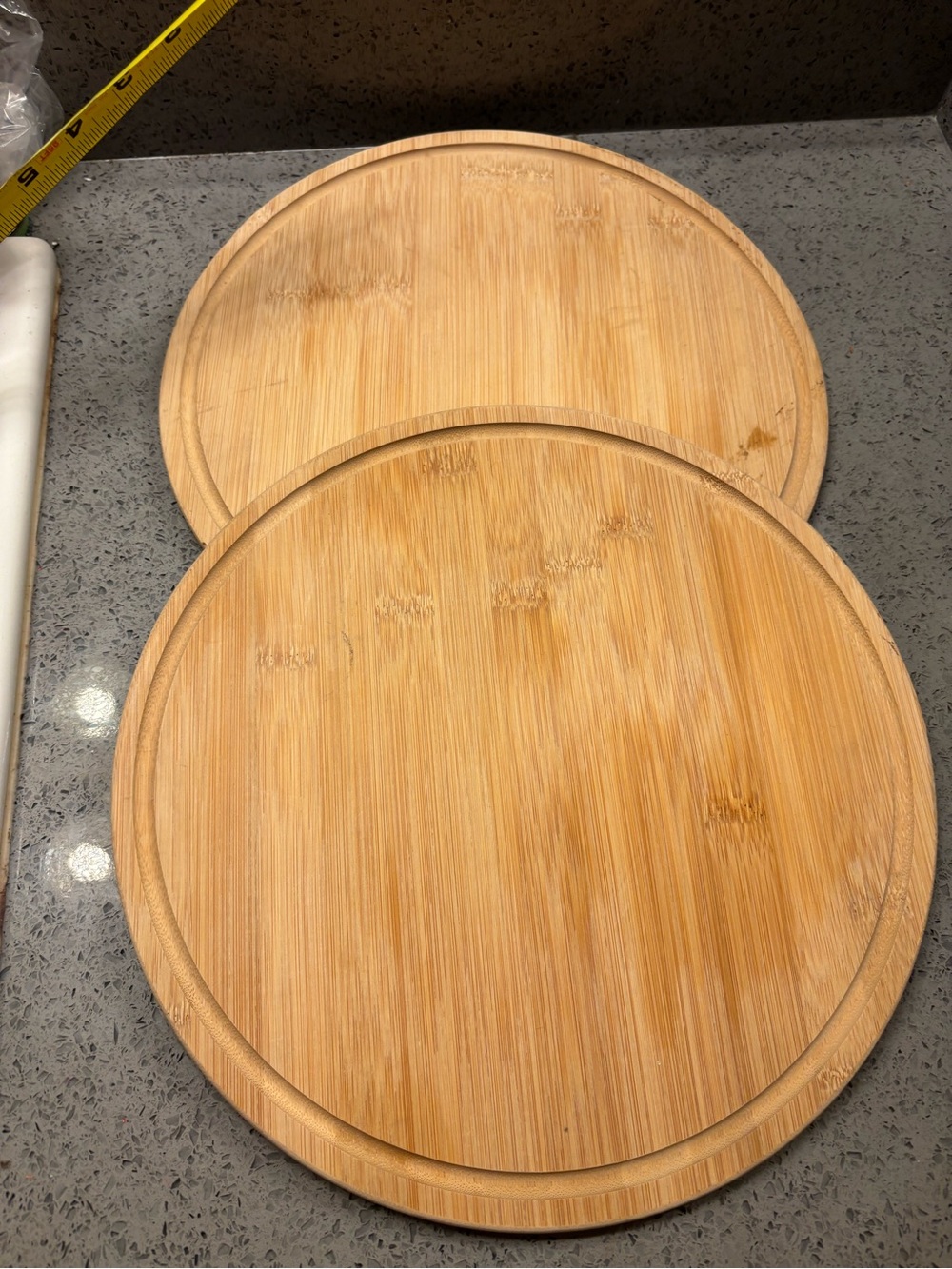 Round Bamboo Cutting Boards - Set of 2, Natural